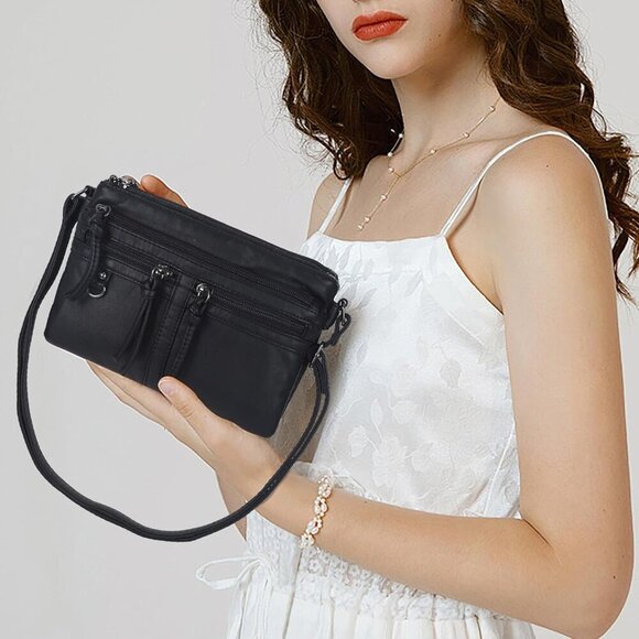 Designer-Inspired Small Crossbody Bag with Snowflake Pullers - Gift-Ready - Picture 7 of 8